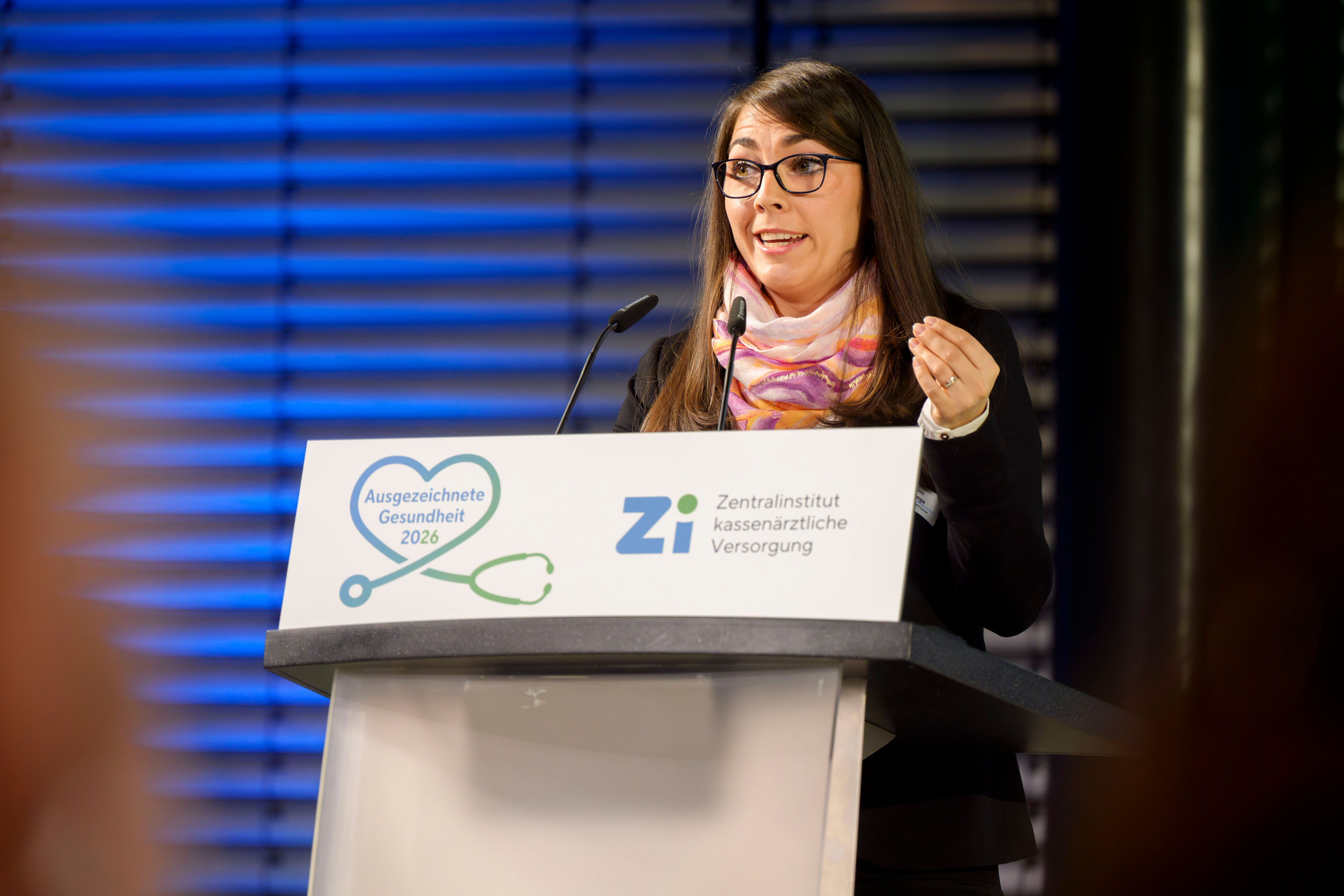 Anna Menge während ihres Vortrags.